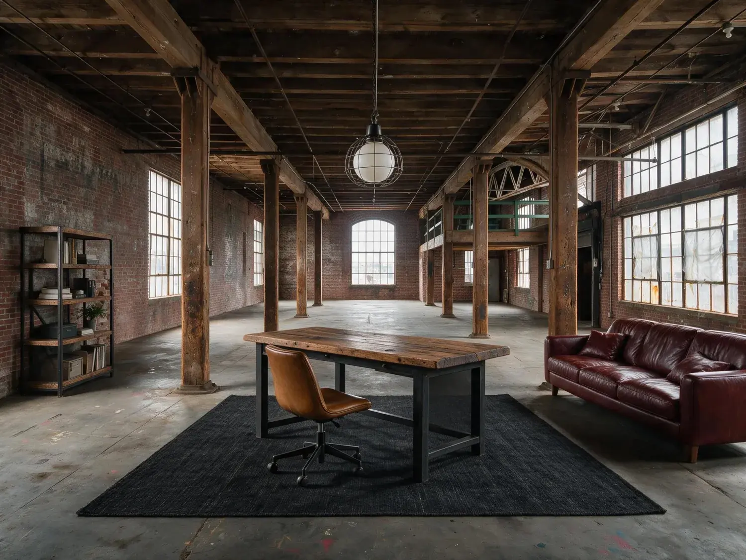 Before and after of a raw 1920s dallas brick warehouse shell is renovated into a class-a creative-office envelope, preserving the bones — enhanced by Plotpane